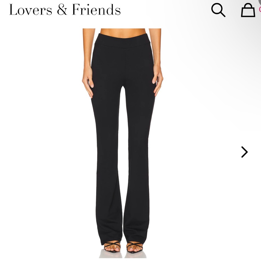 Lovers + Friends Black Straight Leg Pants